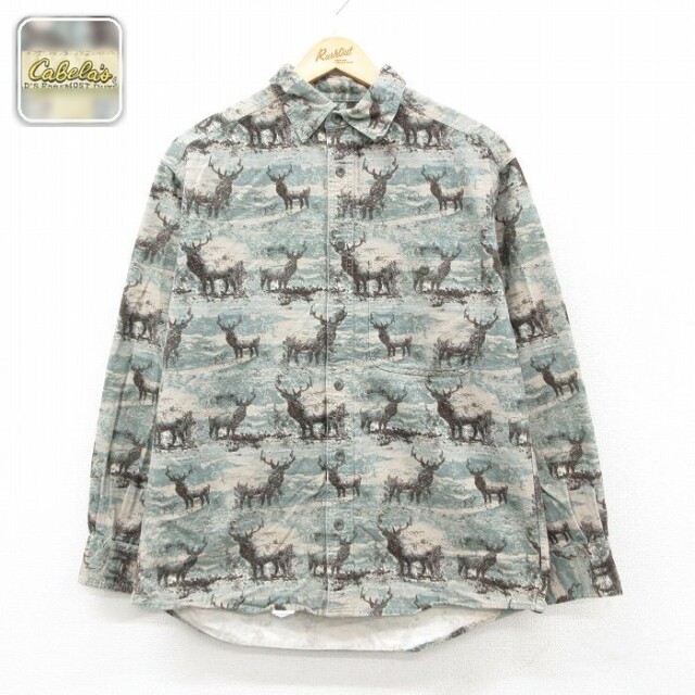 【50%OFF】カベラス 長袖フランネルシャツ シカ ベージュ L | 古着