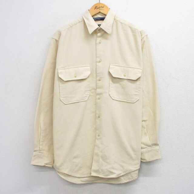 【20%OFF】ノーティカ 90s 長袖フランネルシャツ ワンポイントロゴ イエロー XL | 古着