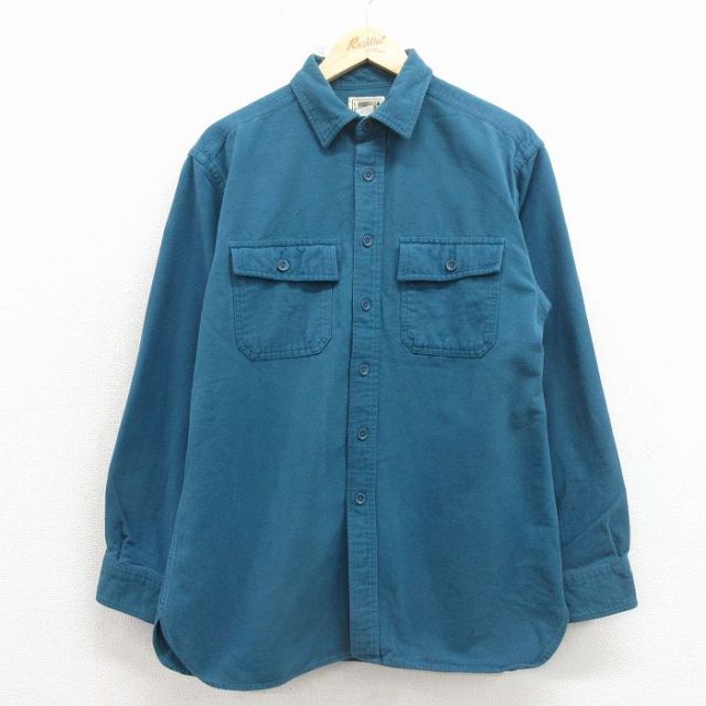 エルエルビーン 00s 長袖フランネルシャツ ブルー メンズL相当 | 古着