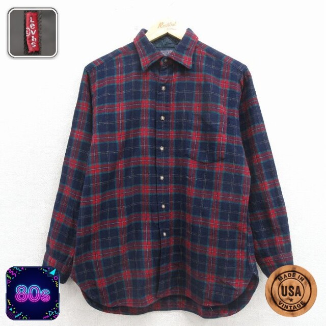 【20%OFF】ペンドルトン 80s 長袖シャツ ネイビーチェック メンズL相当 | 古着