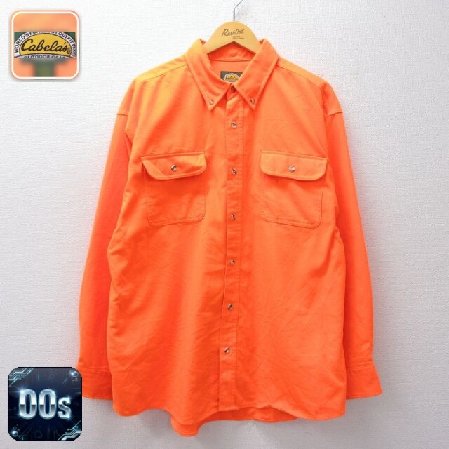 【20%OFF】カベラス 00s 長袖シャツ オレンジ メンズXL相当 | 古着