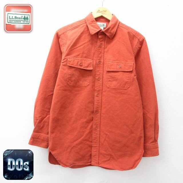 【20%OFF】エルエルビーン 00s 長袖フランネルシャツ ヘビー オレンジ メンズM相当 | 古着