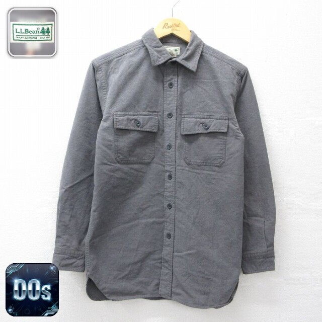 【20%OFF】エルエルビーン 00s 長袖フランネルシャツ ヘビー グレー メンズM相当 | 古着
