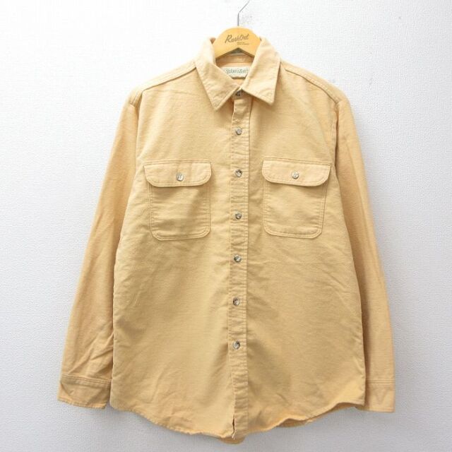 セントジョンズベイ 90s 長袖フランネルシャツ シャモアクロス イエロー メンズL相当 | 古着