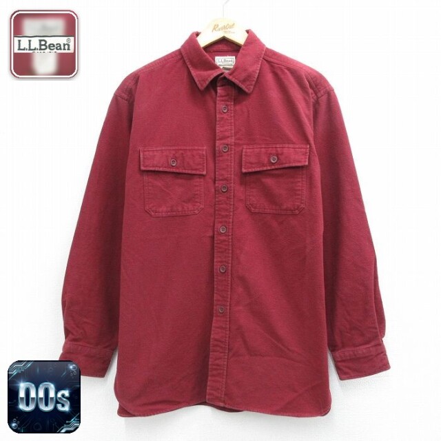 【20%OFF】エルエルビーン 00s 長袖フランネルシャツ ヘビー バーガンディ メンズL相当 | 古着