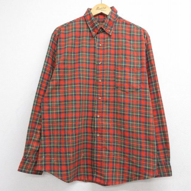 シアーズ 80s 長袖シャツ レッドチェック メンズXL相当 | 古着