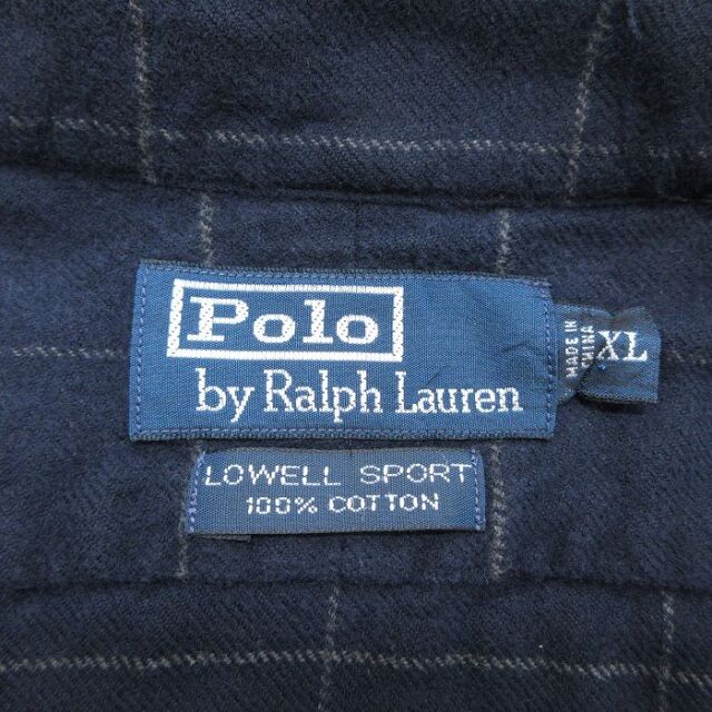 古着通販 XL☆古着 ラルフローレン 長袖 ブランド フランネル シャツ