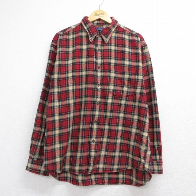 JCREW 00s 長袖フランネルシャツ レッドチェック メンズXL相当 | 古着