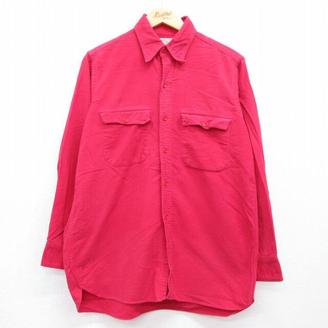 エルエルビーン 70s 長袖フランネルシャツ ヘビー レッド メンズL相当 | 古着
