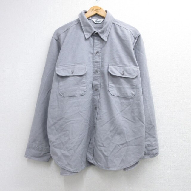 ウールリッチ 80s 長袖シャツ フランネル グレー メンズXL相当 | 古着