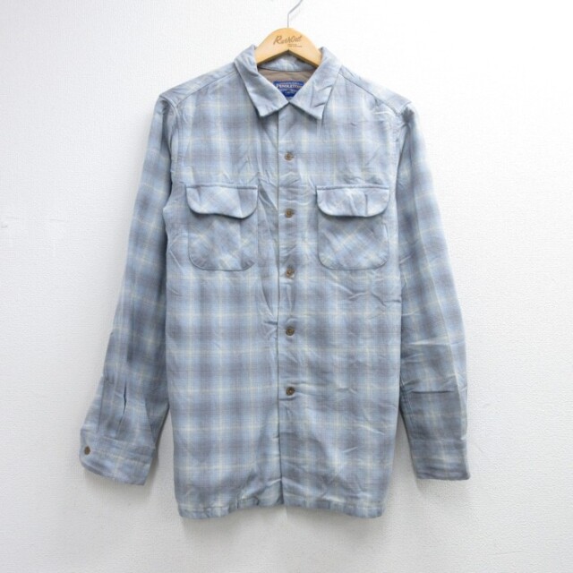 S★古着 ペンドルトン PENDLETON 長袖 シャツ メンズ 00年代 00s ウール グレー オンブレ【spe】 26aug28