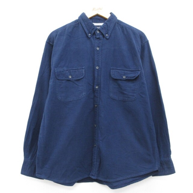 FADED GLORY 長袖シャツ フランネル ネイビー メンズXL相当 | 古着