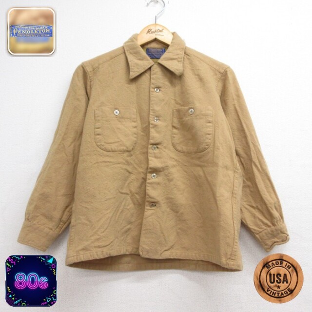 古着通販 M☆古着 VALUE LINE 長袖 シャツ メンズ 80年代 80s