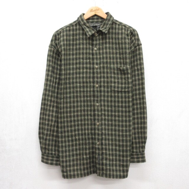 古着通販 XL☆古着 U.S.Expedition 長袖 シャツ メンズ 00年代 00s