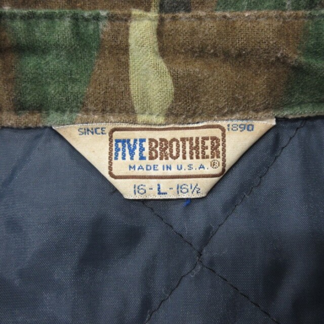 古着通販 L☆古着 ファイブブラザー FIVE BROTHER 長袖 シャツ メンズ