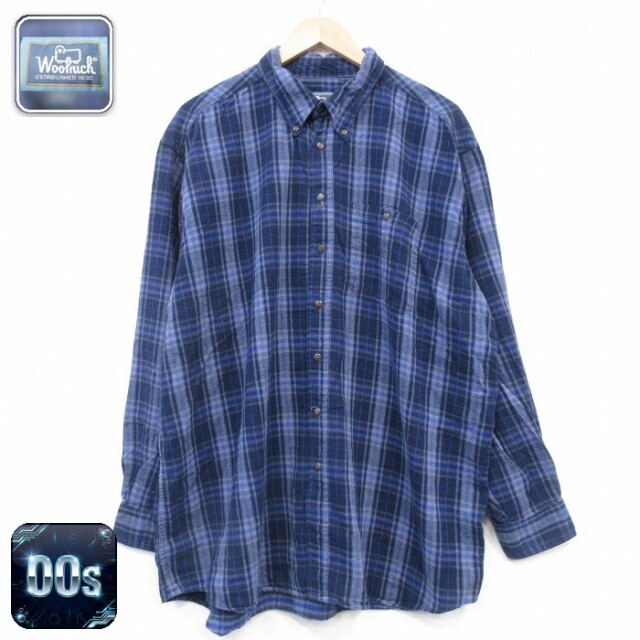 【50%OFF】ウールリッチ 00s 長袖シャツ チェック ブルー XL | 古着