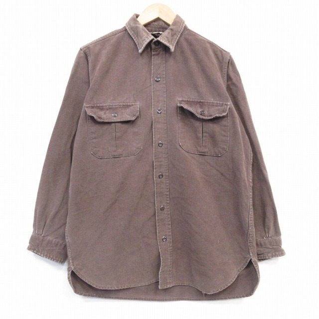 【20%OFF】カベラス 80s 長袖フランネルシャツ ブラウン XL | 古着