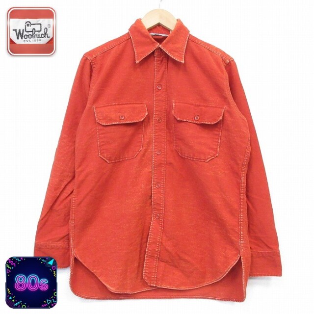 【50%OFF】ウールリッチ 80s 長袖フランネルシャツ ヘビー オレンジ L | 古着