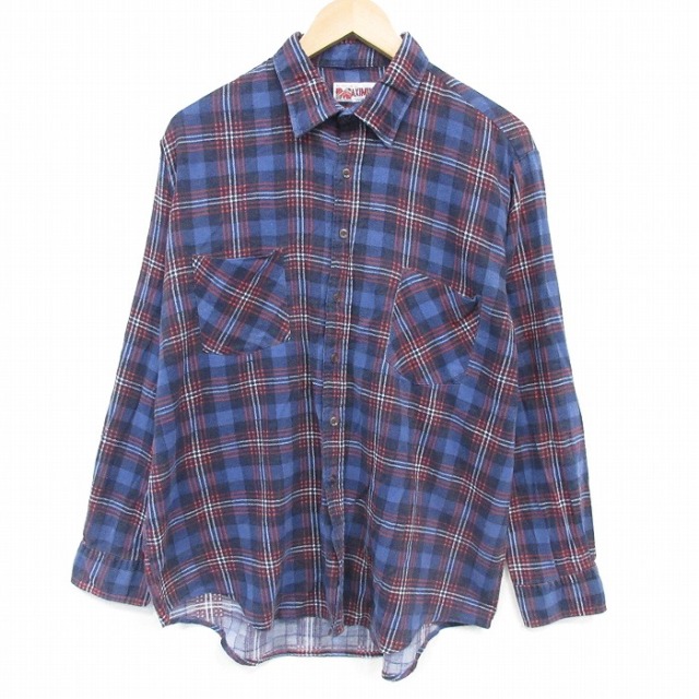XL★古着 マックレガー 長袖 フランネル シャツ メンズ 90年代 90s 青他 チェック【spe】 26apr03
