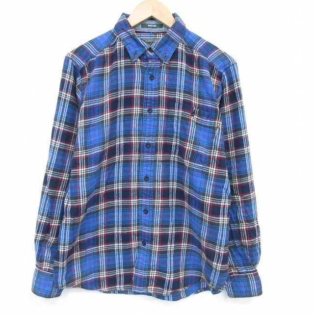 ウールリッチ 長袖フランネルシャツ ブルーチェック L | 古着