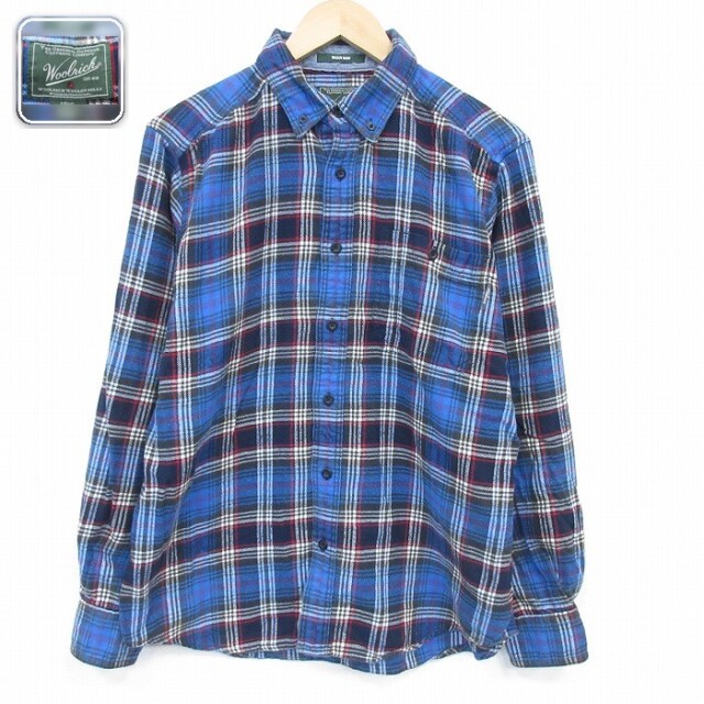 【20%OFF】ウールリッチ 長袖フランネルシャツ ブルーチェック L | 古着