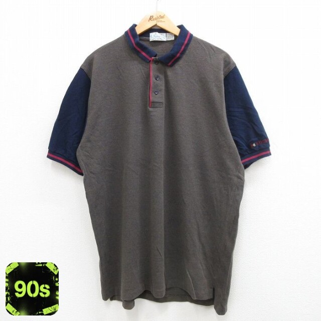90s 半袖ポロシャツ KOCH ブラウン XL | 古着