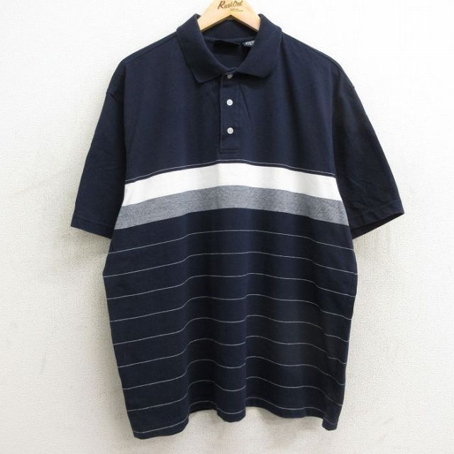 【50%OFF】ピューリタン 00s 半袖ポロシャツ ネイビー XL | 古着