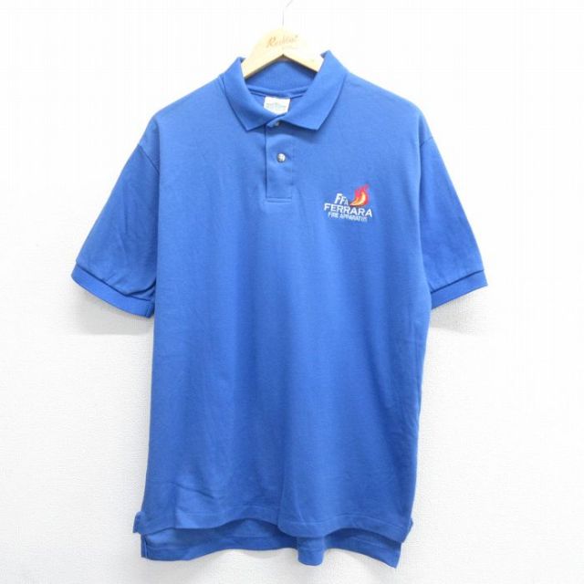 【50%OFF】90s 半袖ポロシャツ FFA ブルー XL | 古着