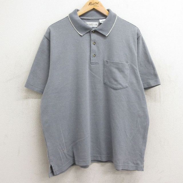 【50%OFF】グランドスラム 90s 半袖ポロシャツ グレー XL | 古着
