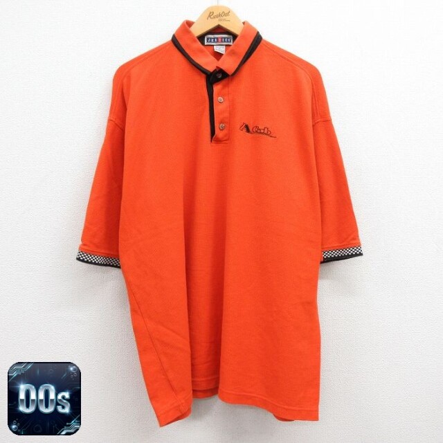 00s 半袖ポロシャツ A Cab オレンジ XL | 古着