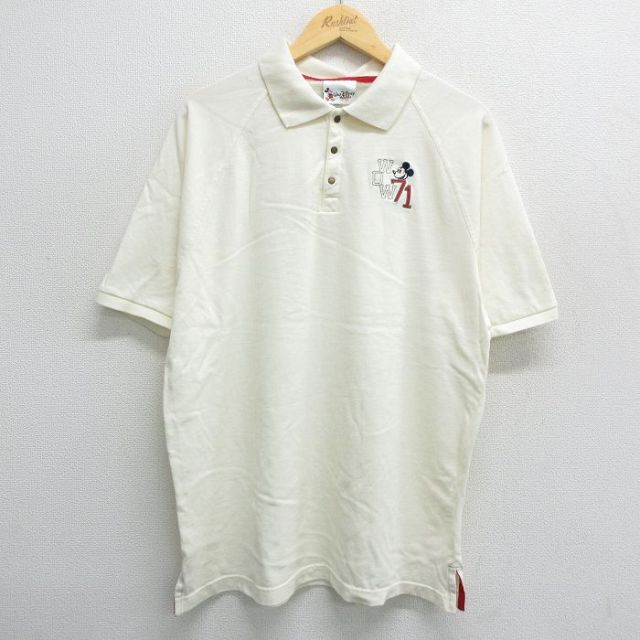 【50%OFF】00s 半袖ポロシャツ ミッキーマウス イエロー XL | 古着