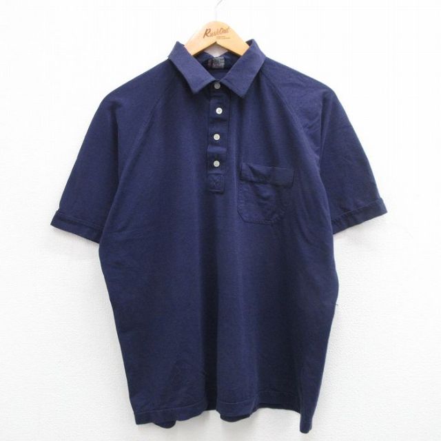 【50%OFF】アロー 80s 半袖ポロシャツ ラグラン ネイビー XL | 古着
