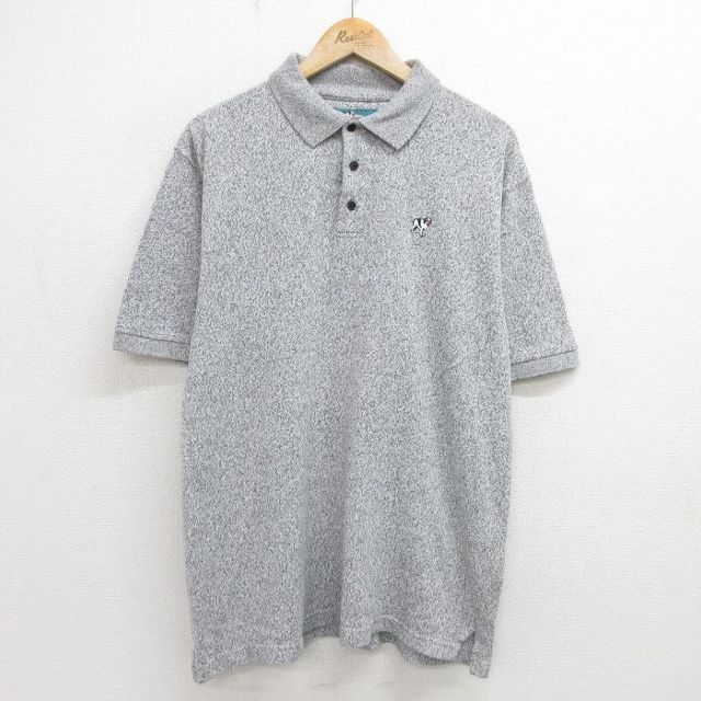 【50%OFF】ビッグドッグス 00s 半袖ポロシャツ ワンポイントロゴ グレー XL | 古着