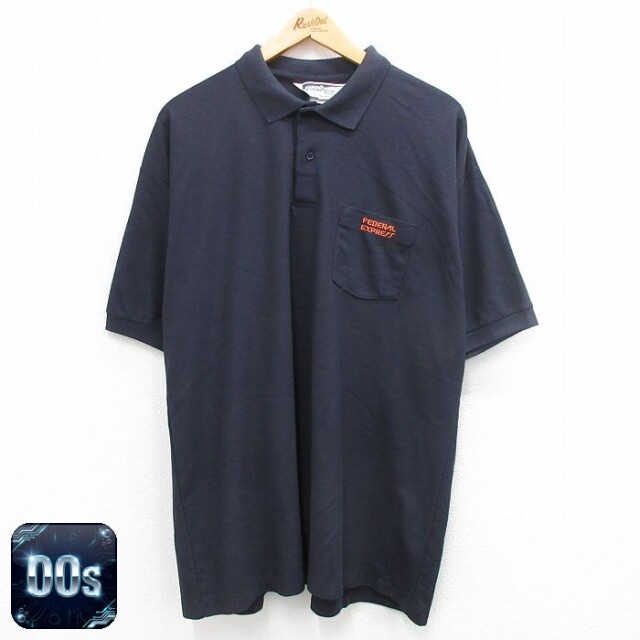 00s 半袖ポロシャツ FEDERAL EXPRESS ネイビー XL | 古着