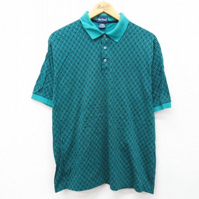 【50%OFF】Par Four 90s 半袖ポロシャツ ライトブルー XL | 古着