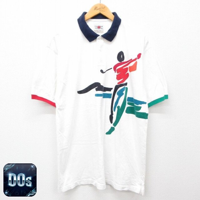 00s 半袖ポロシャツ ゴルフ ホワイト XL | 古着
