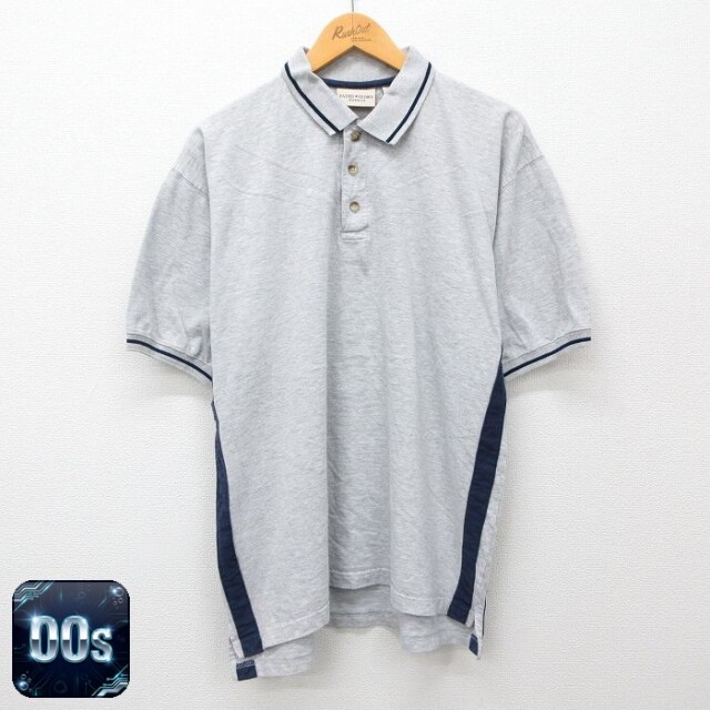 グレー霜降り 半袖ポロシャツ 00s XL | 古着