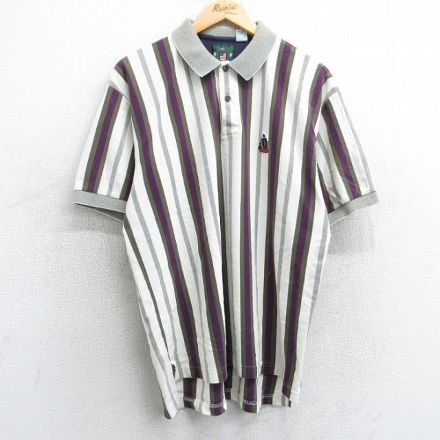 【50%OFF】IZOD 90s 半袖ポロシャツ ワンポイントロゴ ホワイト XL | 古着