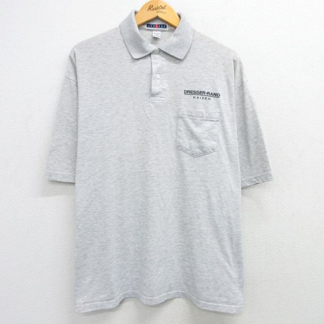 【50%OFF】ジャージーズ 00s 半袖ポロシャツ KAIZEN グレー XL | 古着