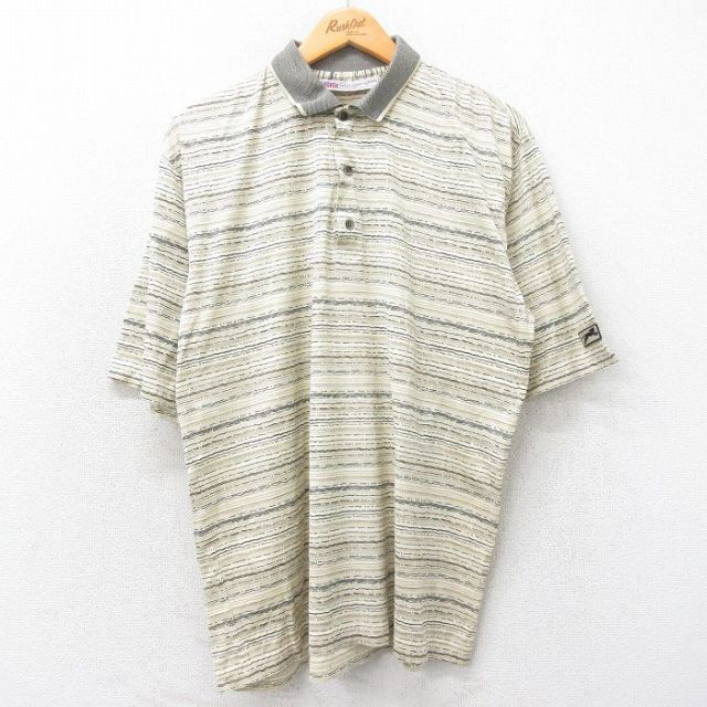 【50%OFF】90s 半袖ポロシャツ ベージュ XL | 古着