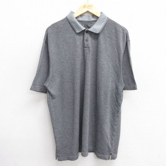 【50%OFF】バンヒューセン XL 半袖ポロシャツ グレー | 古着