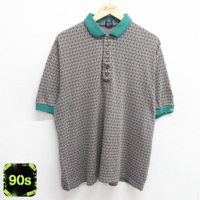 90s 半袖ポロシャツ グリーン XL | 古着