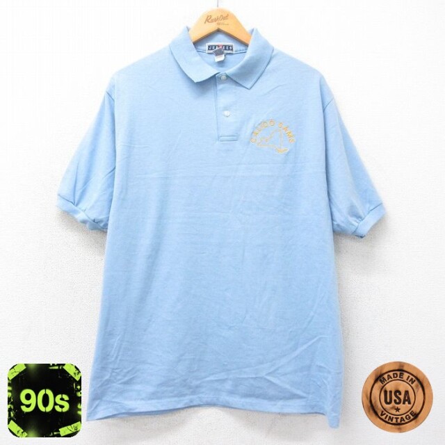 ジャージーズ 90s 半袖ポロシャツ CALICO SAMS ネイビー XL | 古着