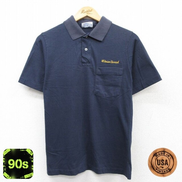 【50%OFF】ヘインズ 90s 半袖ポロシャツ Union Special ネイビー S | 古着