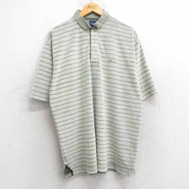 【50%OFF】00s 半袖ポロシャツ ALM グリーン XL | 古着