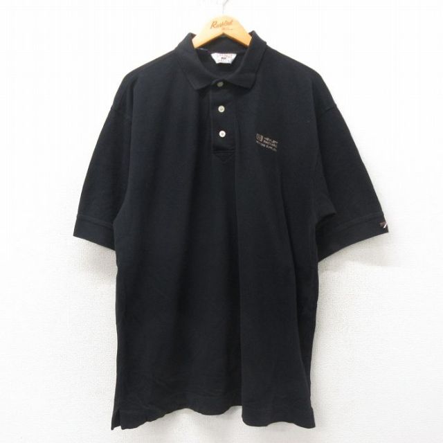 【50%OFF】00s 半袖ポロシャツ HEWLETT ブラック XL | 古着