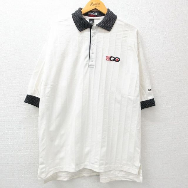 【50%OFF】半袖ポロシャツ GRIFFITH ENERGY ホワイト XL | 古着