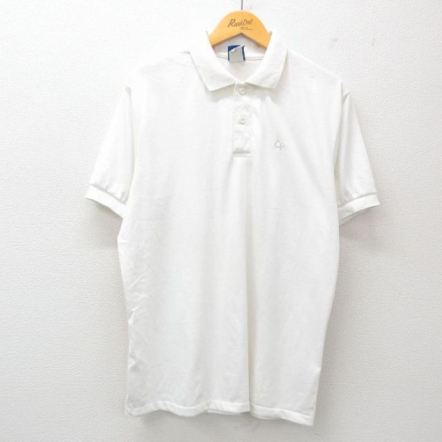 XL★古着 オーシャンパシフィック OP 半袖 ポロ シャツ メンズ 90年代 90s ワンポイントロゴ USA製 白 ホワイト 25jun05 中古 トップス