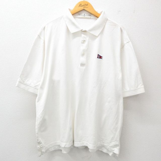 【50%OFF】00s 半袖ポロシャツ 鹿の子 ホワイト XL | 古着