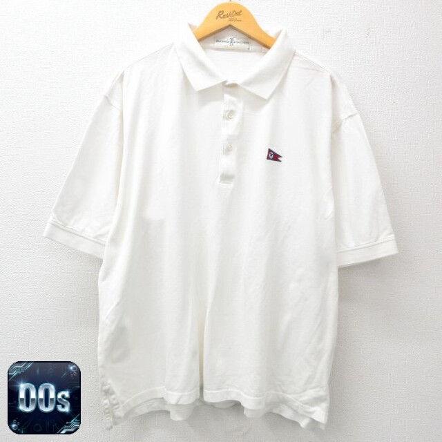 00s 半袖ポロシャツ 鹿の子 ホワイト XL | 古着